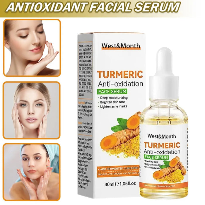 SADOER Turmeric Hydrating Acne Serum - Deep Moisturizing with Hyaluronic Acid for Smooth, Brightening Skin Care - MAT Beauty
