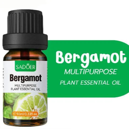 SADOER Bergamot Essential Oil 10ml - Multipurpose Plant Oil for Aromatherapy and Wellness - MAT Beauty