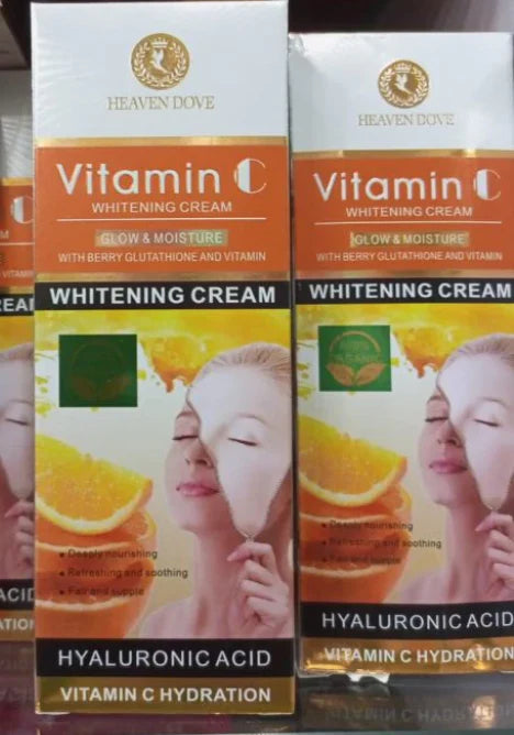 Heaven Dove Skin Whitening Cream with Vitamin C - 120 Ml Glow and Moisture Formula - MAT Beauty