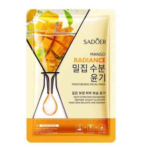 SADOER Mango Radiance Face Mask for Facial Moisturizing, Brightening, Firming, and Hydrating Benefits