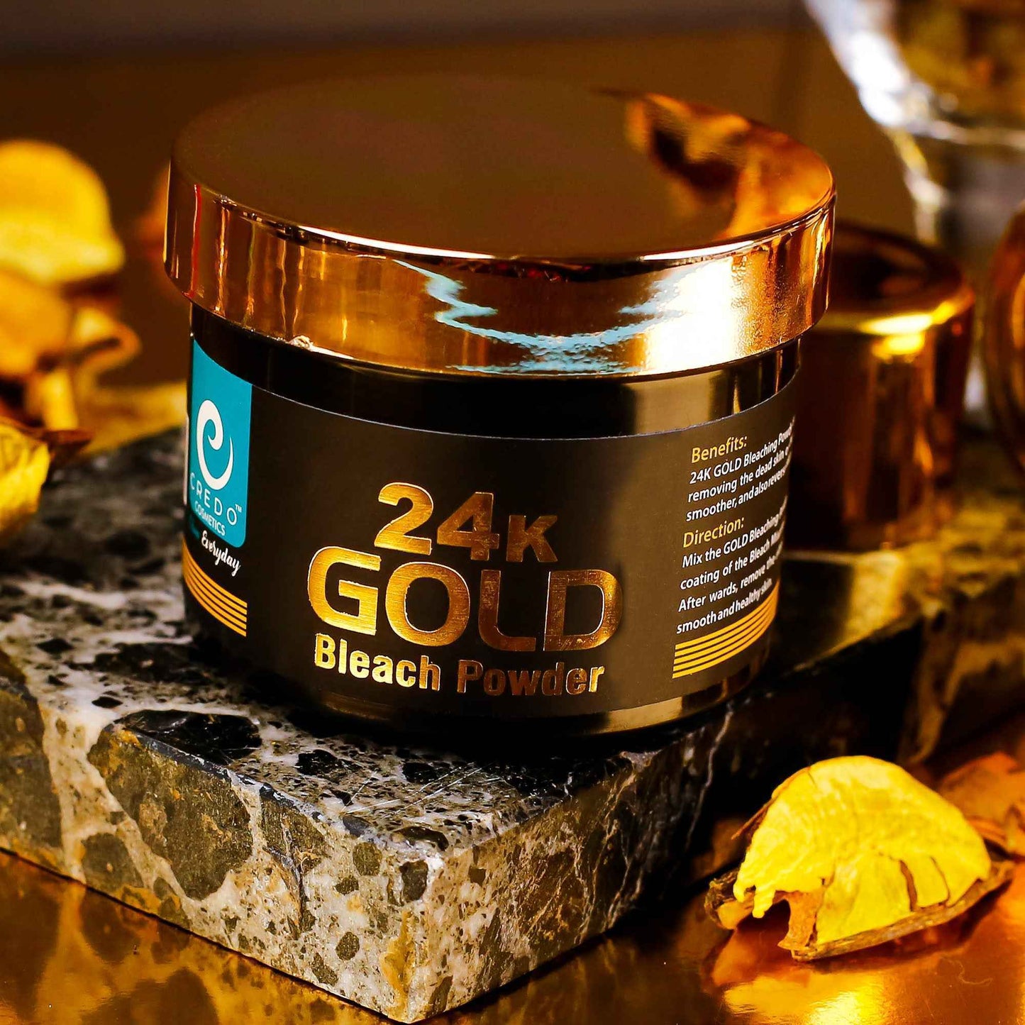24K Gold Bleach Cream and Powder Saloon Pack for Radiant Skin