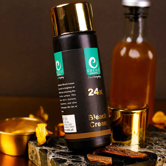 24K Gold Bleach Cream and Powder Saloon Pack for Radiant Skin