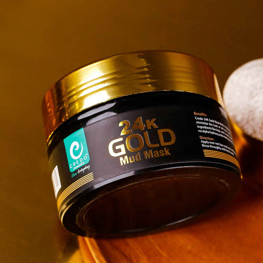 Saloon Pack 24K Gold Mud Mask 300ml Jar for Radiant Skin