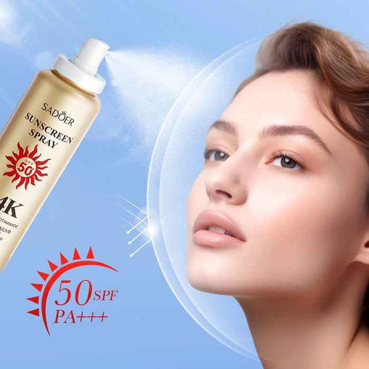 Sadoer 24K Gold Sunscreen Spray for UV Protection and Moisturizing - Waterproof 150ml SD50714