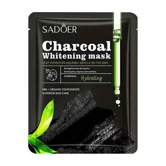 Sadoer Charcoal Whitening Facial Sheet Mask for Radiant Skin