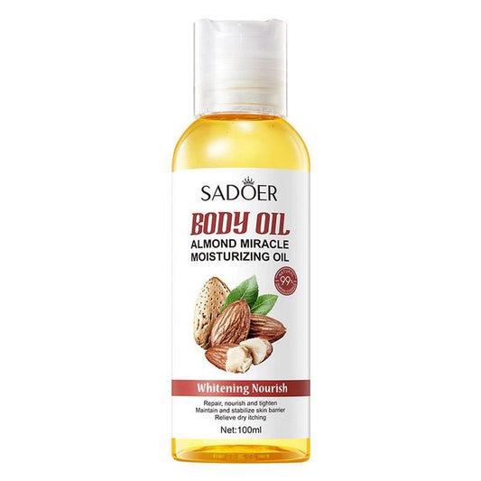 Sadoer Natural Almond Body Hair Oil - Organic Miracle Moisturizing Skincare 100ml - MAT Beauty