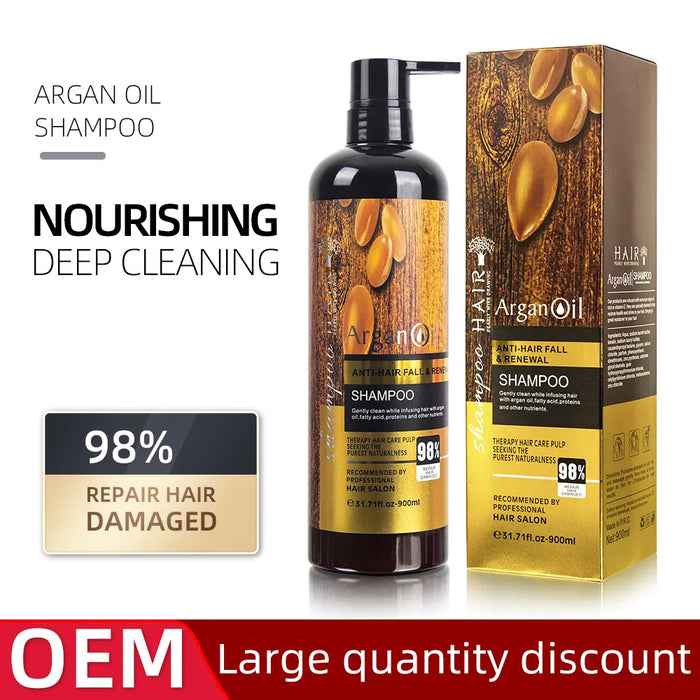 Argan Oil Anti Hair Fall Shampoo 900ml – Extract Protein for Renewal and Strength
