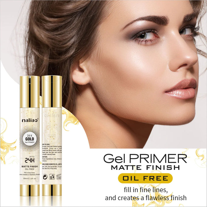 Maliao Gold 24H Gel Primer - Matte Finish Oil Free for Long-lasting Wear - MAT Beauty