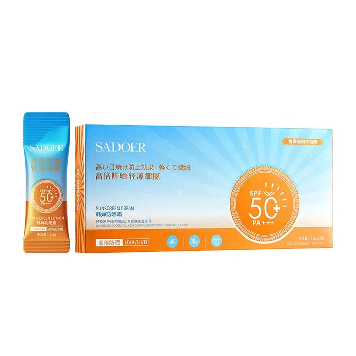 Sadoer Sunscreen SPF50 Portable Strips Pack of 5 for Efficient UV Protection for Girls and Women - MAT Beauty