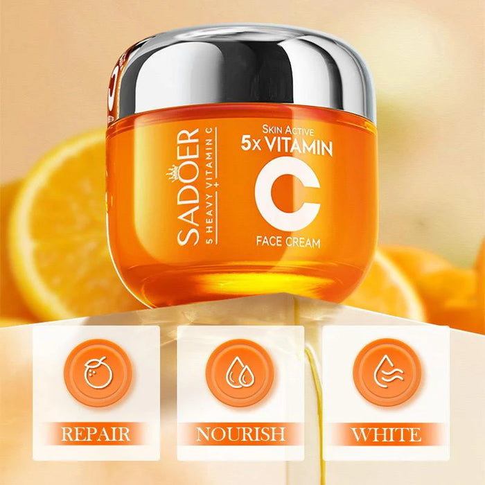 Sadoer Vitamin C Face Cream for Radiant Skin - 5x Strength - MAT Beauty