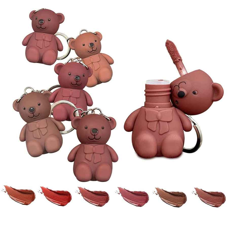Teddy Bear Lip Gloss Keychain - Trendy Matte Makeup for Your Lips - MAT Beauty