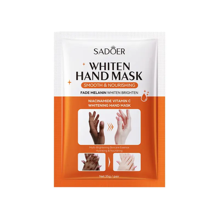 SADOER Vitamin C Hand Mask for Dark Skin Lightening, Whitening & Moisturizing with Hyaluronic Acid - 35g SD10026 - MAT Beauty
