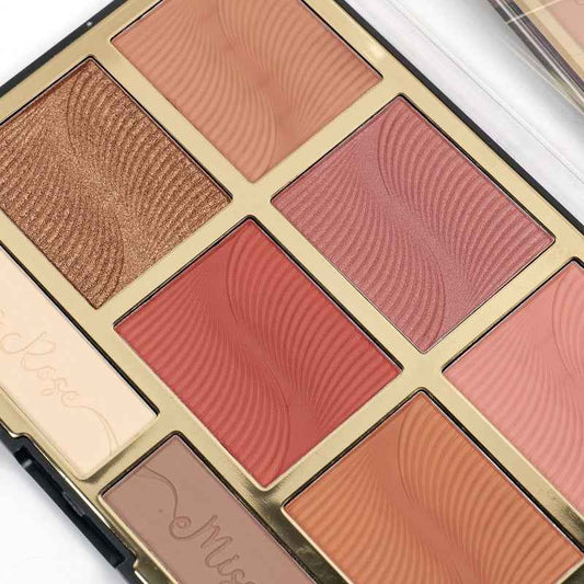 Miss Rose 6 Color Blush & 2 Color Bronzer - Enhance Your Glow with Miss Rose Blush and Bronzer