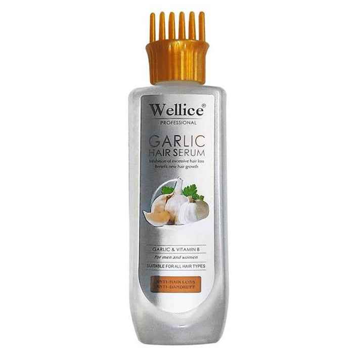 Wellice Garlic Hair Serum for Hair Loss and Dandruff Relief with Vitamin B