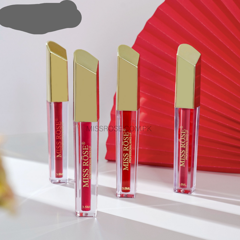 Miss Rose Crystal Lip Gloss - Princess Fan for Radiant Shine and Moisture - MAT Beauty