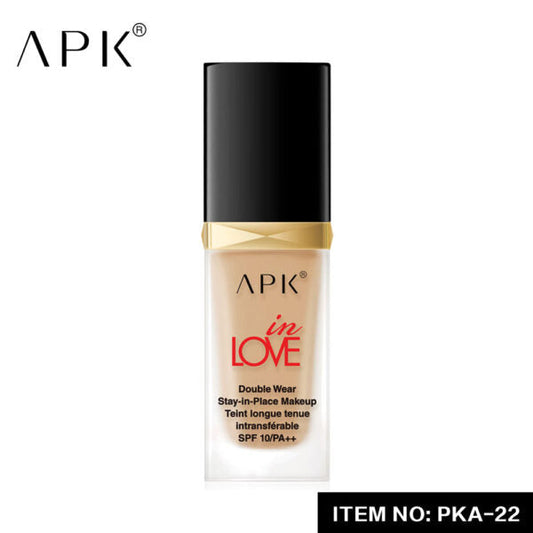 APK in Love Double SPF Foundation 10/PA+++ – 30ml Wear Stay in Place Makeup - MAT Beauty
