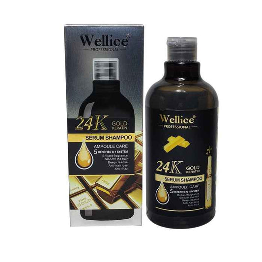 Welice Gold Keratin Shampoo 500ml with 24K Gold Infusion