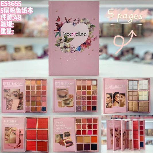 Mocallure Makeup Palette - All In One 5 Pages Book for Ultimate Beauty Looks - MAT Beauty