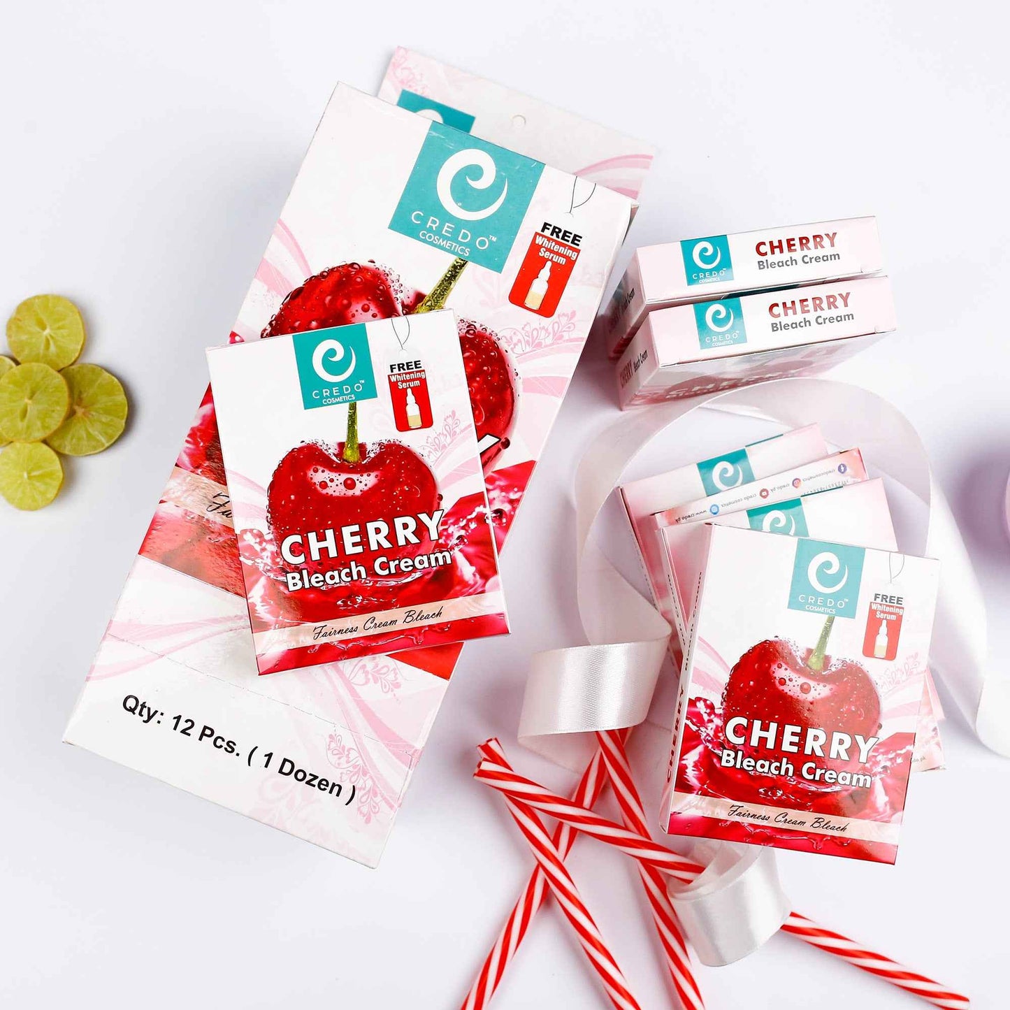 Whitening Cherry Bleach Cream with Free Serum - Pack of 12