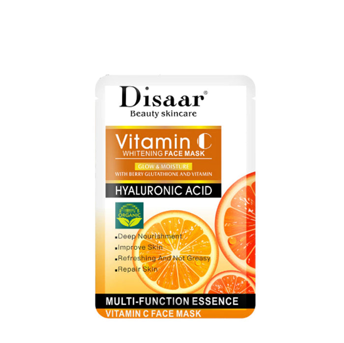 DISAAR Vitamin C Facial Skin Care Kit - Pack of 3 Anti-Wrinkle Aging Serums Cream & Face Mask - MAT Beauty