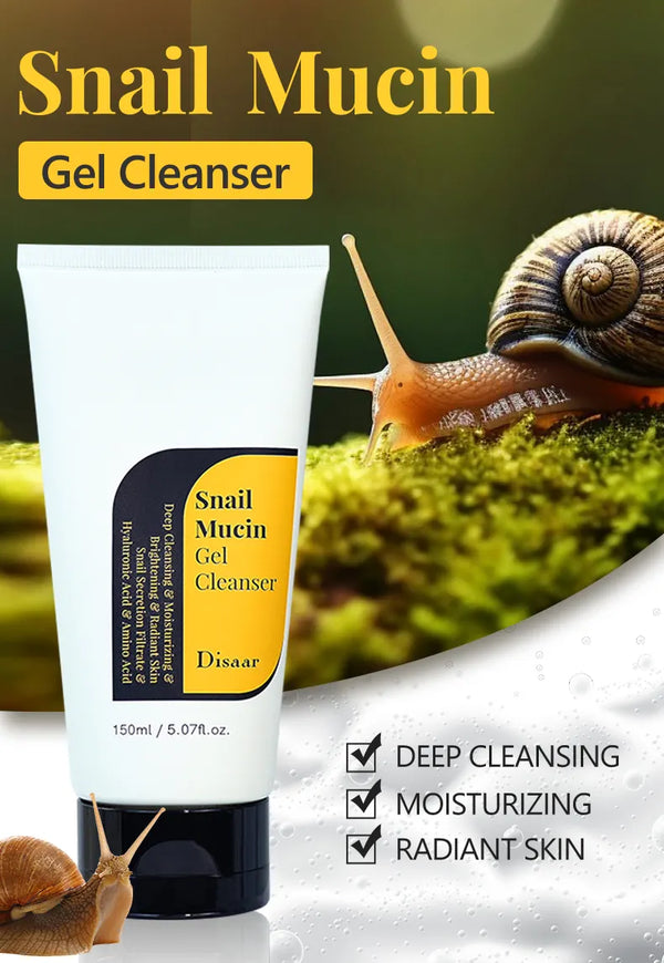 Disaar Snail Mucin Gel Cleanser - Nourishing Snail Secretion Filtrate Face Wash for Radiant Skin, 150ml - MAT Beauty
