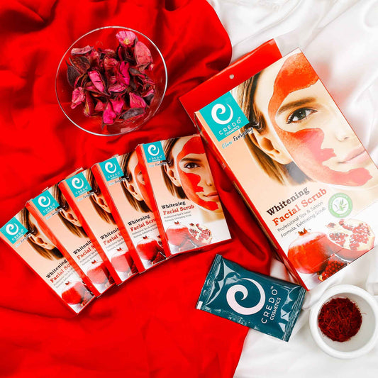 Whitening Fruit Facial Scrub Sachet Pack of 12 for Radiant Skin