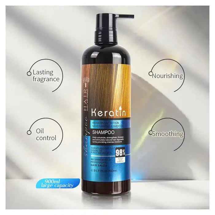 Keratin Moisturizing Shampoo - Nourishing & Smoothing Formula - 900ML