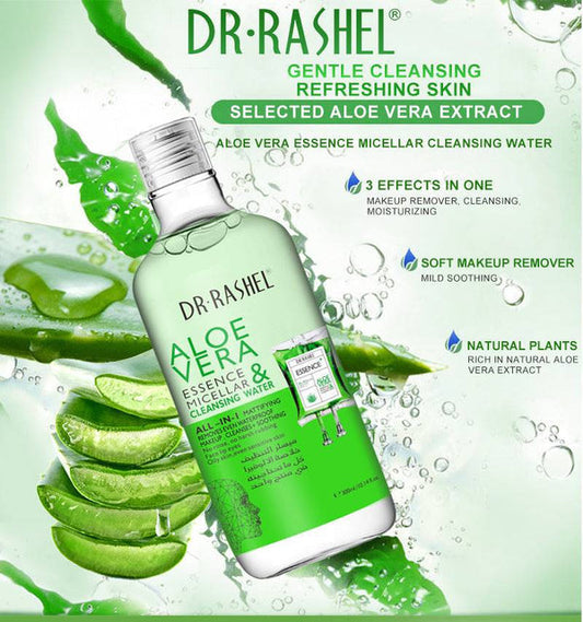 Dr Rashel Aloe Vera Cleansing Water - 300ml Micellar Essence for Gentle Skin Care - MAT Beauty