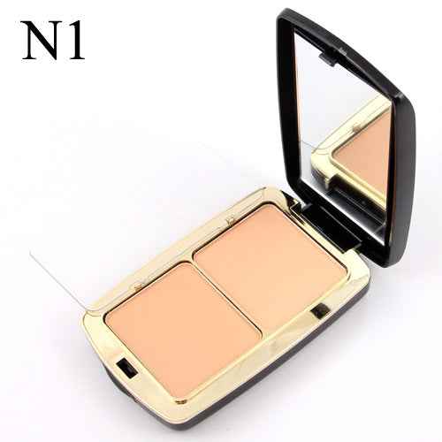 Miss Rose 3-Color Powder Fashion with Mirror for Flawless Makeup