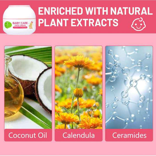 Aichun Beauty Baby Moisturizing Facial Cream with Coconut Oil for Dry Skin Care