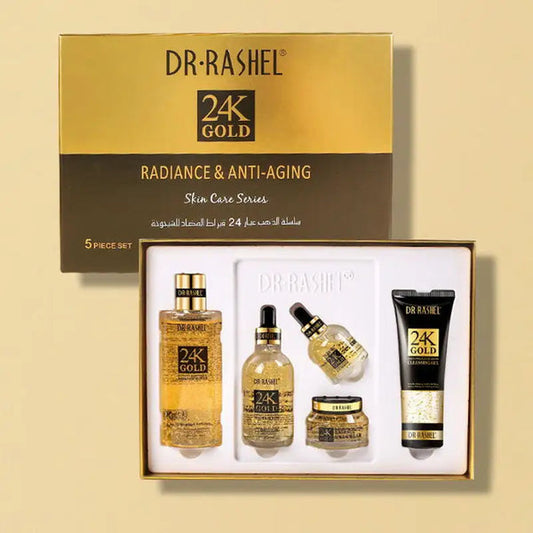 Dr Rashel 24K Gold Anti-Aging Serum Pack - 5 Radiance Series with 24K Gold Anti-Aging SERIES - MAT Beauty
