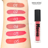 MISS ROSE Matte Lip Gloss Black - Long-Lasting, Rich Pigment Formula - MAT Beauty