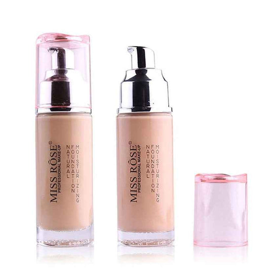 MISS ROSE Waterproof Foundation - Long-Lasting Liquid Coverage for Flawless Skin
