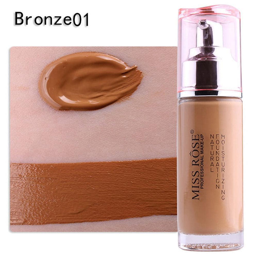 MISS ROSE Waterproof Foundation - Long-Lasting Liquid Coverage for Flawless Skin - MAT Beauty