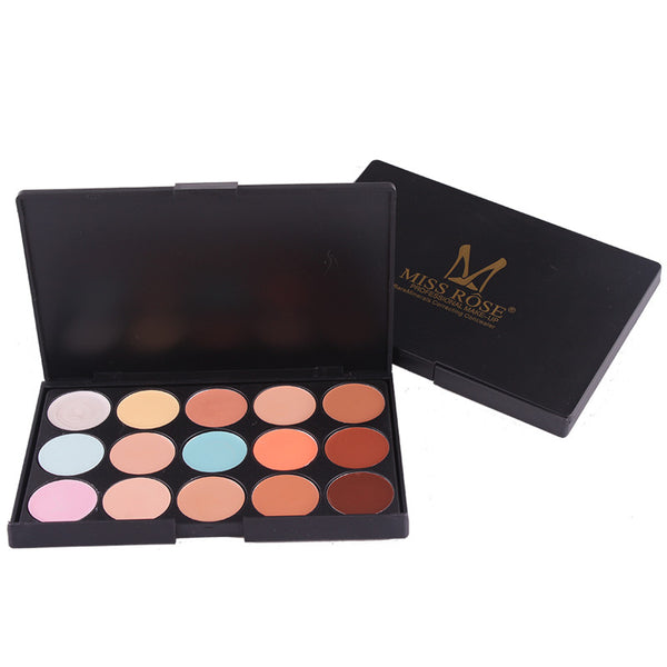 Miss Rose Concealer Palette - 15 Colours Contour and Conceal Makeup Cream - MAT Beauty