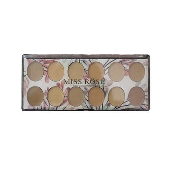 Miss Rose Concealer Palette - 12 Colors for Flawless Skin and Perfect Coverage - MAT Beauty