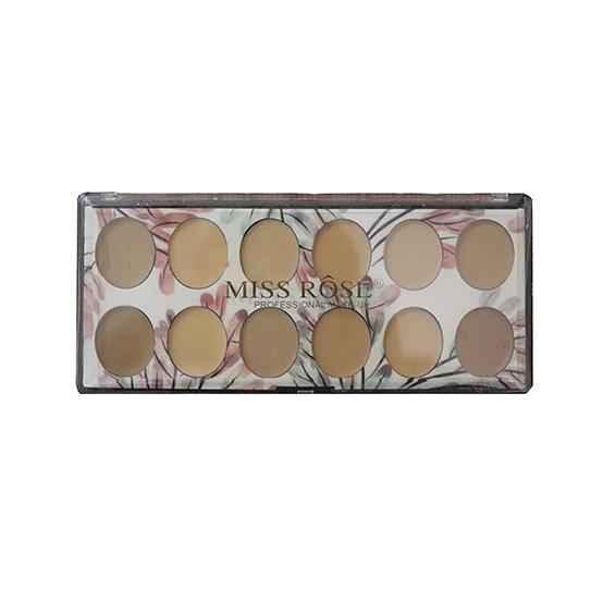 Miss Rose Concealer Palette - 12 Colors for Flawless Skin and Perfect Coverage