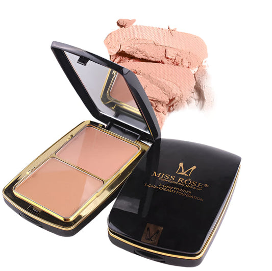 MiSS ROSE 3 in1 Compact Powder for Flawless Skin - The Ultimate All-in-One Makeup Solution - MAT Beauty