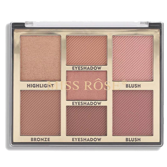 Miss Rose Face Palette - 7 Color Versatile Makeup Essentials - MAT Beauty