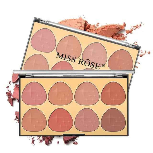 Miss Rose Blusher Palette - 8-Color Blusher for Radiant Cheeks