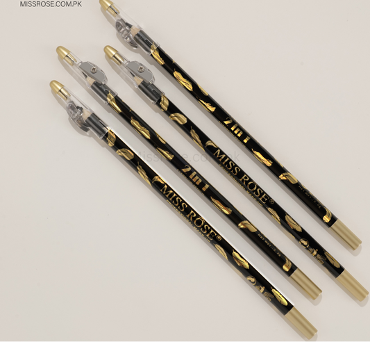 Miss Rose Eyebrow Pencil - 2-in-1 Perfect Black Shade for Flawless Brows