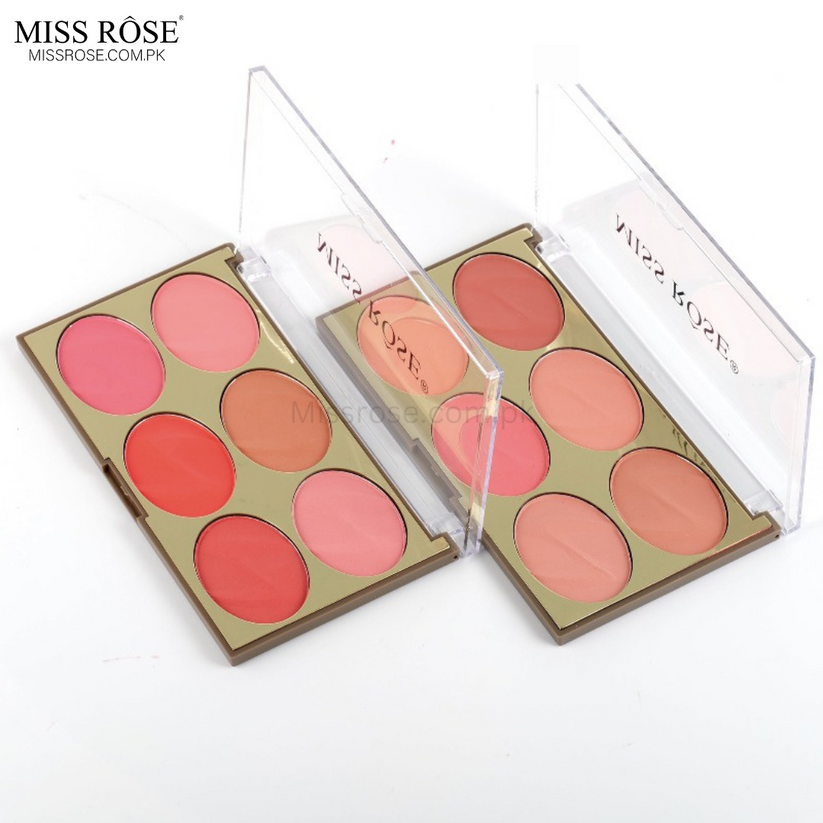 Miss Rose 6 Color Blush On for Flawless Cheeks - New Arrival