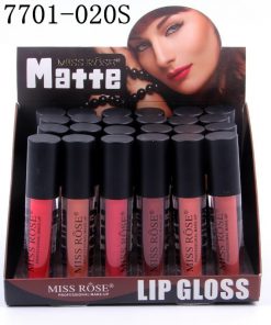 MISS ROSE Matte Lip Gloss Black - Long-Lasting, Rich Pigment Formula - MAT Beauty