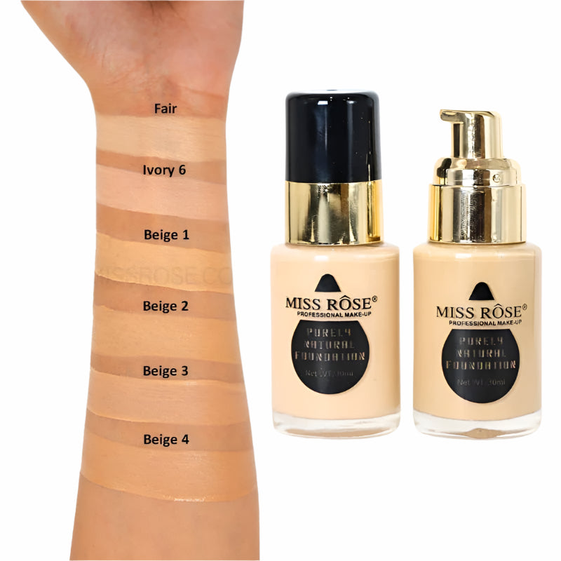 Miss Rose Natural Foundation - Purely Natural Coverage for Flawless Skin - MAT Beauty