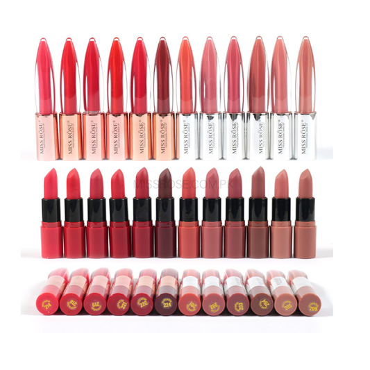 Miss Rose Dual-Ended Matte Lipstick & Lip Gloss for All-Day Wear