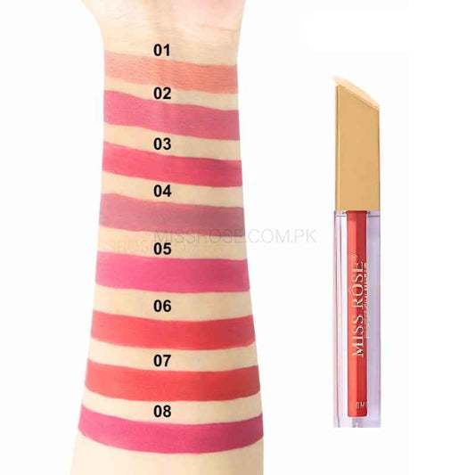 Miss Rose Crystal Lip Gloss - Princess Fan for Radiant Shine and Moisture