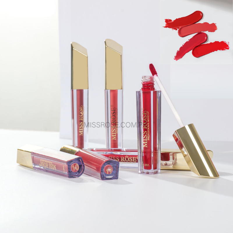 Miss Rose Crystal Lip Gloss - Princess Fan for Radiant Shine and Moisture - MAT Beauty