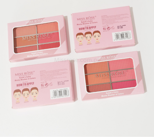 Miss Rose Matte Blusher - Rubik's Cube Blusher in 6 Stunning Colors - MAT Beauty