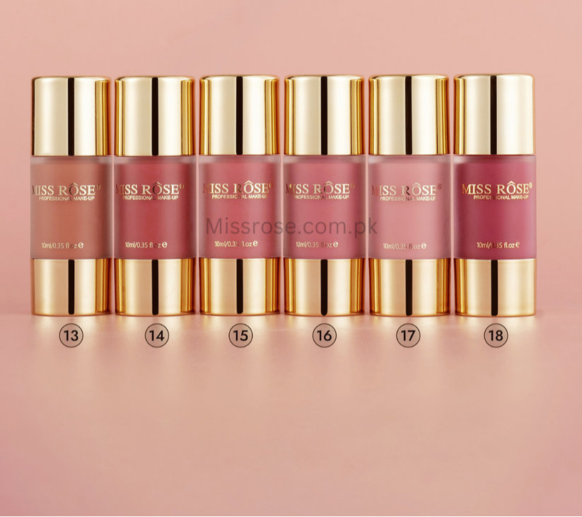 Miss Rose Stain Liquid Blush - Long-Lasting Liquid Blush for a Natural Glow