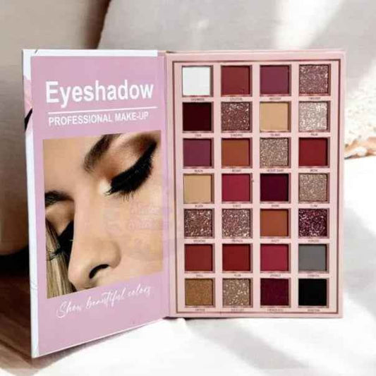 Mocallure 4in1 Makeup Palette - Cosmetic Makeup Book with Eyeshadow, Highlighter, Blusher, and Concealer in Pink Flower Design
